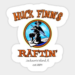 Huck Finn's Raftin' Sticker